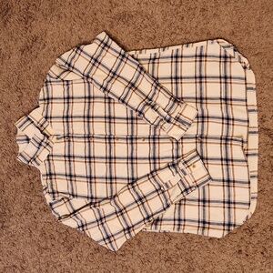 UNIQLO WOMEN'S PLAID FLANNEL SLEEVE SHIRT,